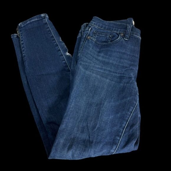 Madewell Skinny Skinny Mid Rise Ankle Zip Moto Style Jeans Sz‎ 25 - Picture 5 of 10